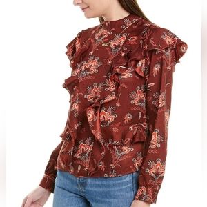 SCOTCH AND SODA NWOT Ruffled Floral Print Top